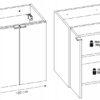 Szafka pod umywalkę NOVA OAK 82-50-2D -Meble łazienkowe COMAD