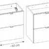 Szafka pod umywalkę NOVA OAK 82-50-2S - Meble łazienkowe COMAD