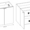Szafka pod umywalkę NOVA OAK 82-60-2D - Meble łazienkowe COMAD