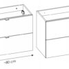 Szafka pod umywalkę NOVA OAK 82-80-2S - Meble łazienkowe COMAD