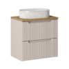 KASZMIROWA szafka z umywalką i blatem OAK 60 cm NOVA CASHMERE z szufladami - Meble łazienkowe COMAD