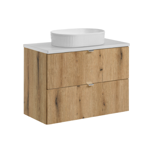 Szafka z blatem i umywalką NOVA OAK 80 cm - Meble łazienkowe COMAD