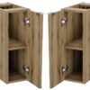 KASZMIROWA ryflowana szafka NOVA CASHMERE z umywalkami i blatem 140 cm OAK - Meble łazienkowe COMAD