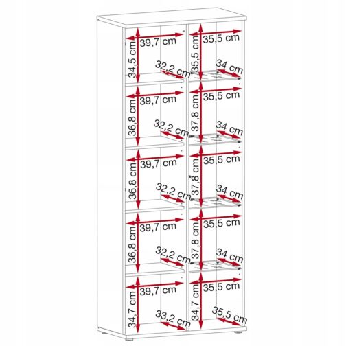 Wysoka witryna CAMERON 80 cm - Meble systemowe ASM