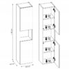Wysoki słupek NOVA OAK 80-03 - Meble łazienkowe COMAD