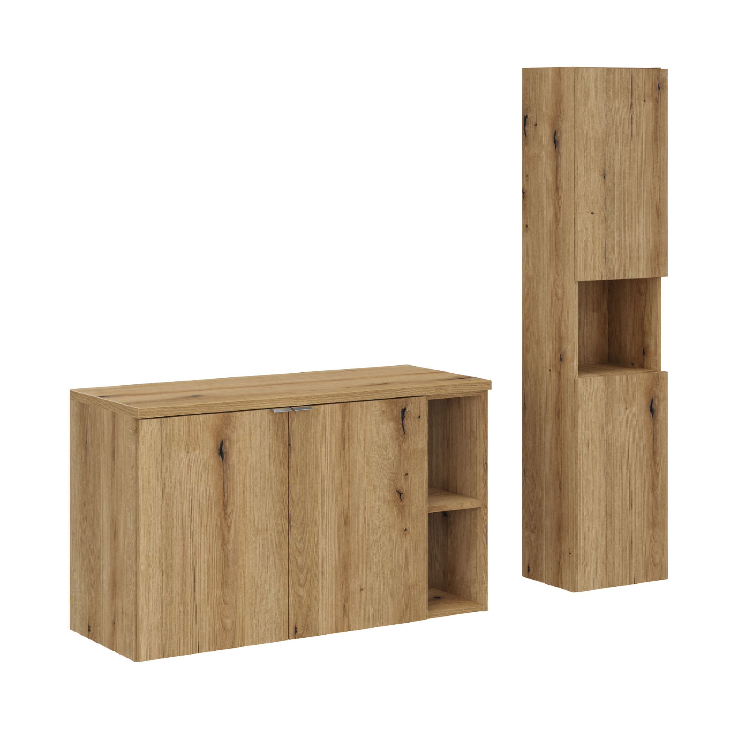 Zestaw z szafką i słupkiem NOVA OAK 100 cm