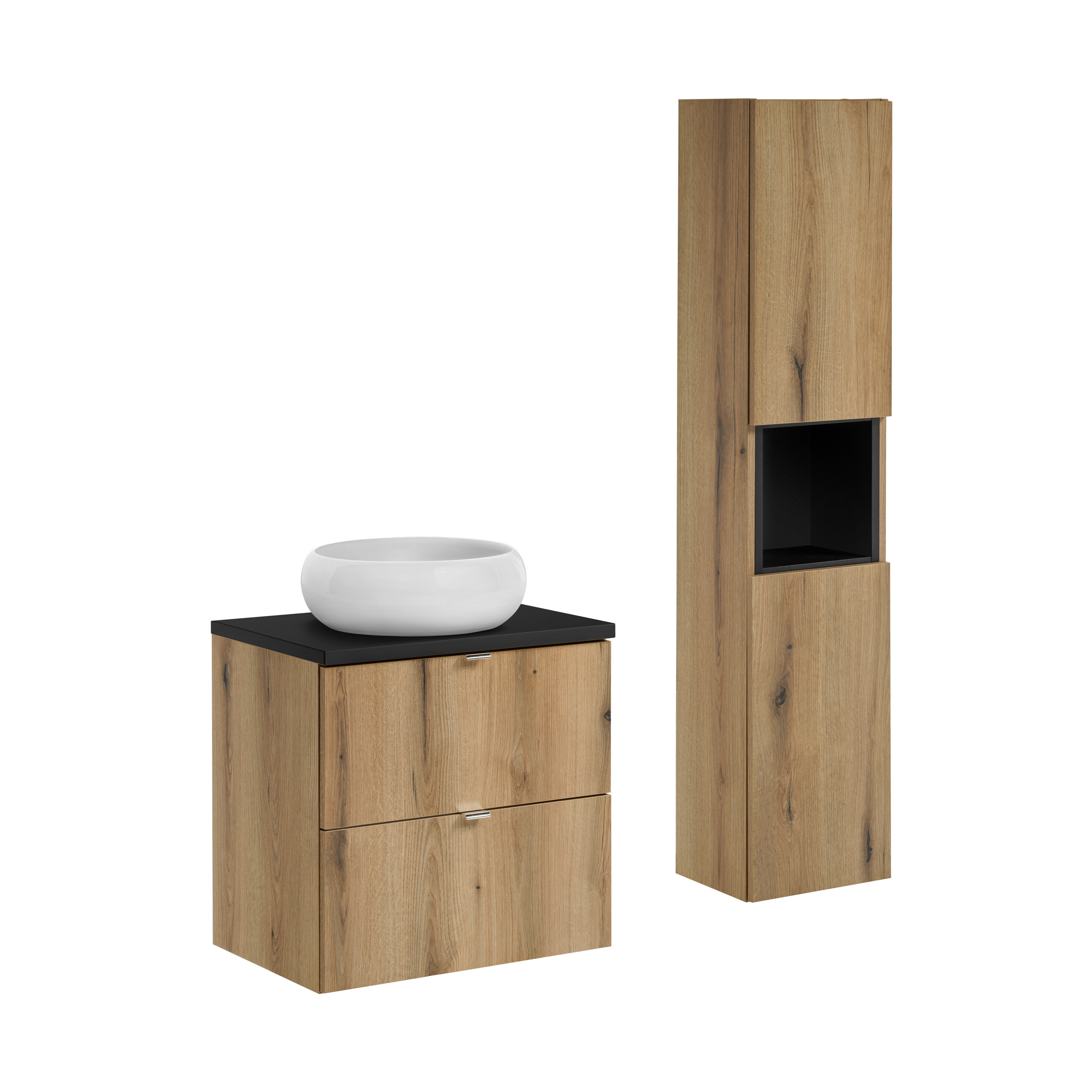 Zestaw z szafką i słupkiem NOVA OAK 60 cm