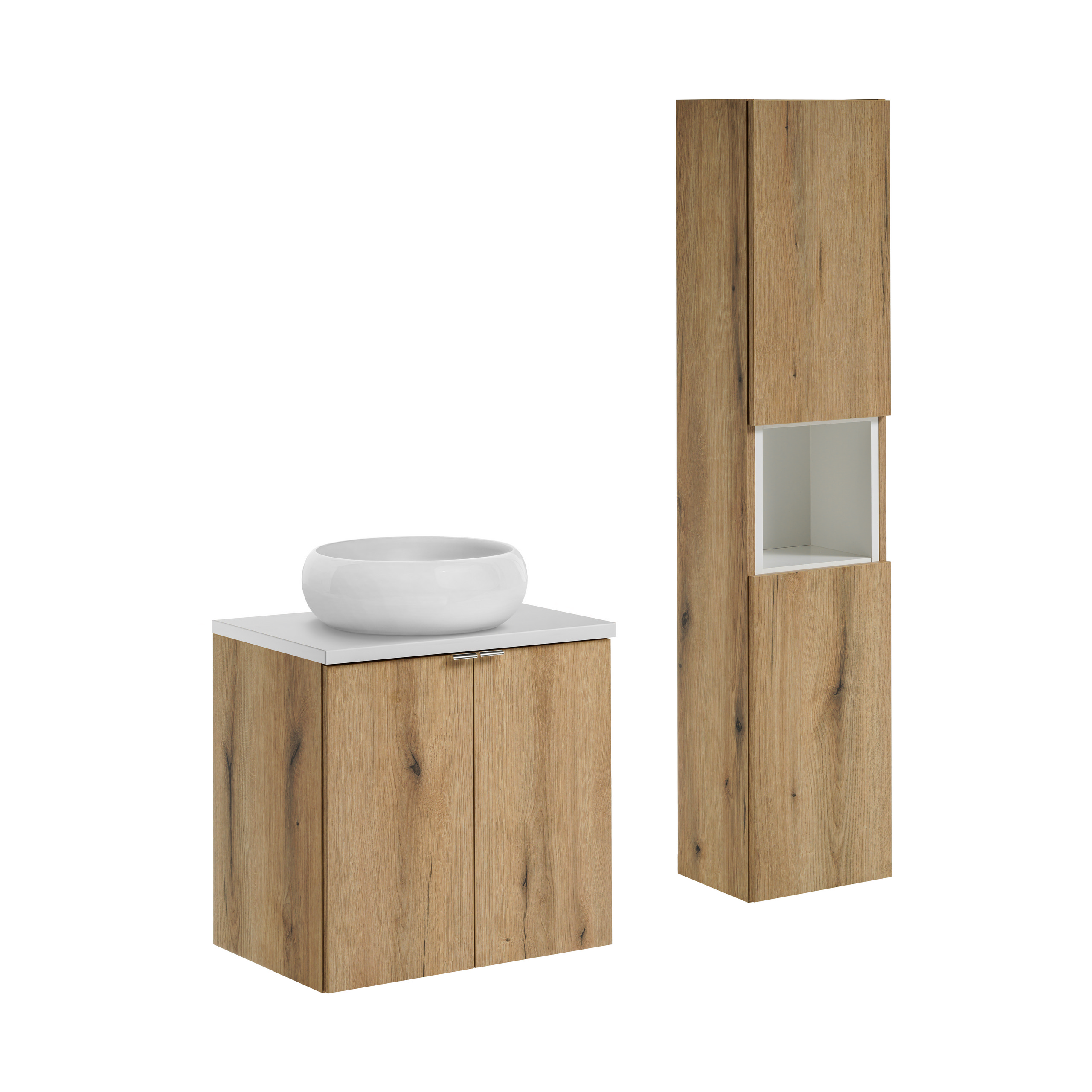 Zestaw z szafką i słupkiem NOVA OAK 60 cm