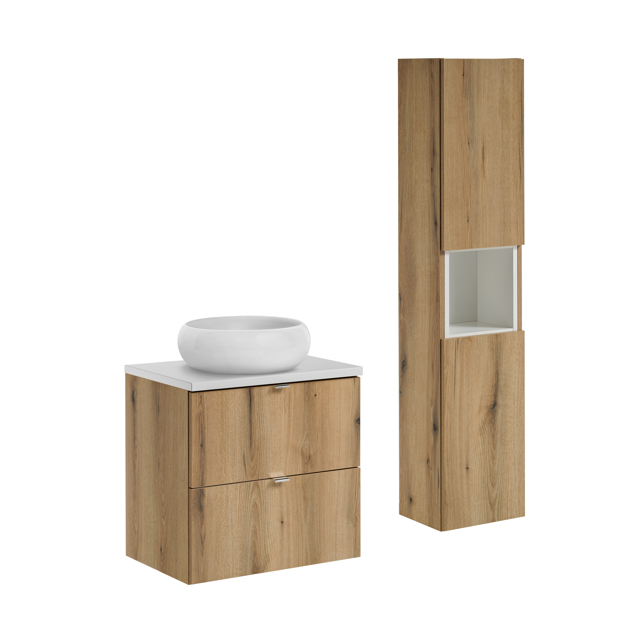 Zestaw z szafką i słupkiem NOVA OAK 60 cm