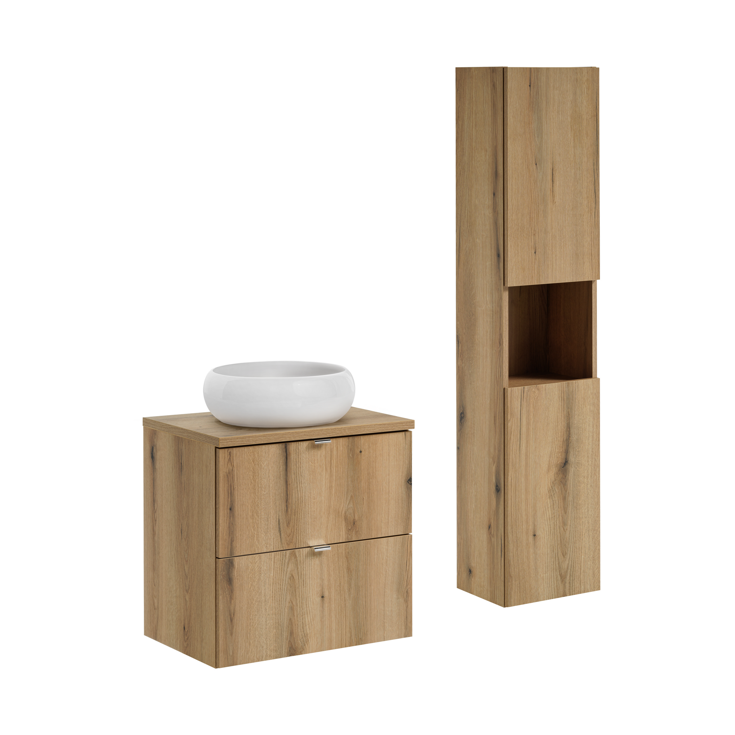 Zestaw z szafką i słupkiem NOVA OAK 60 cm