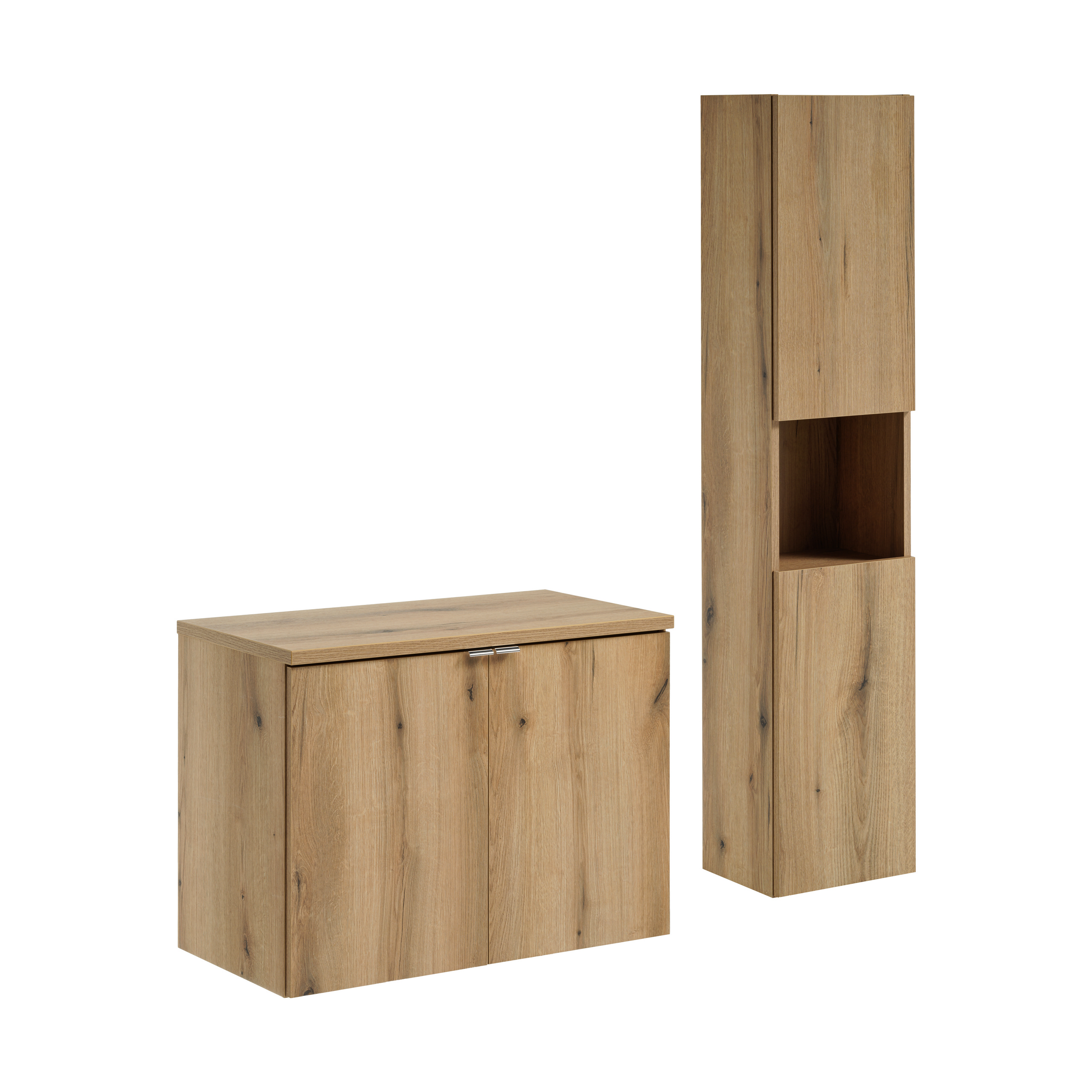 Zestaw z szafką i słupkiem NOVA OAK 80 cm