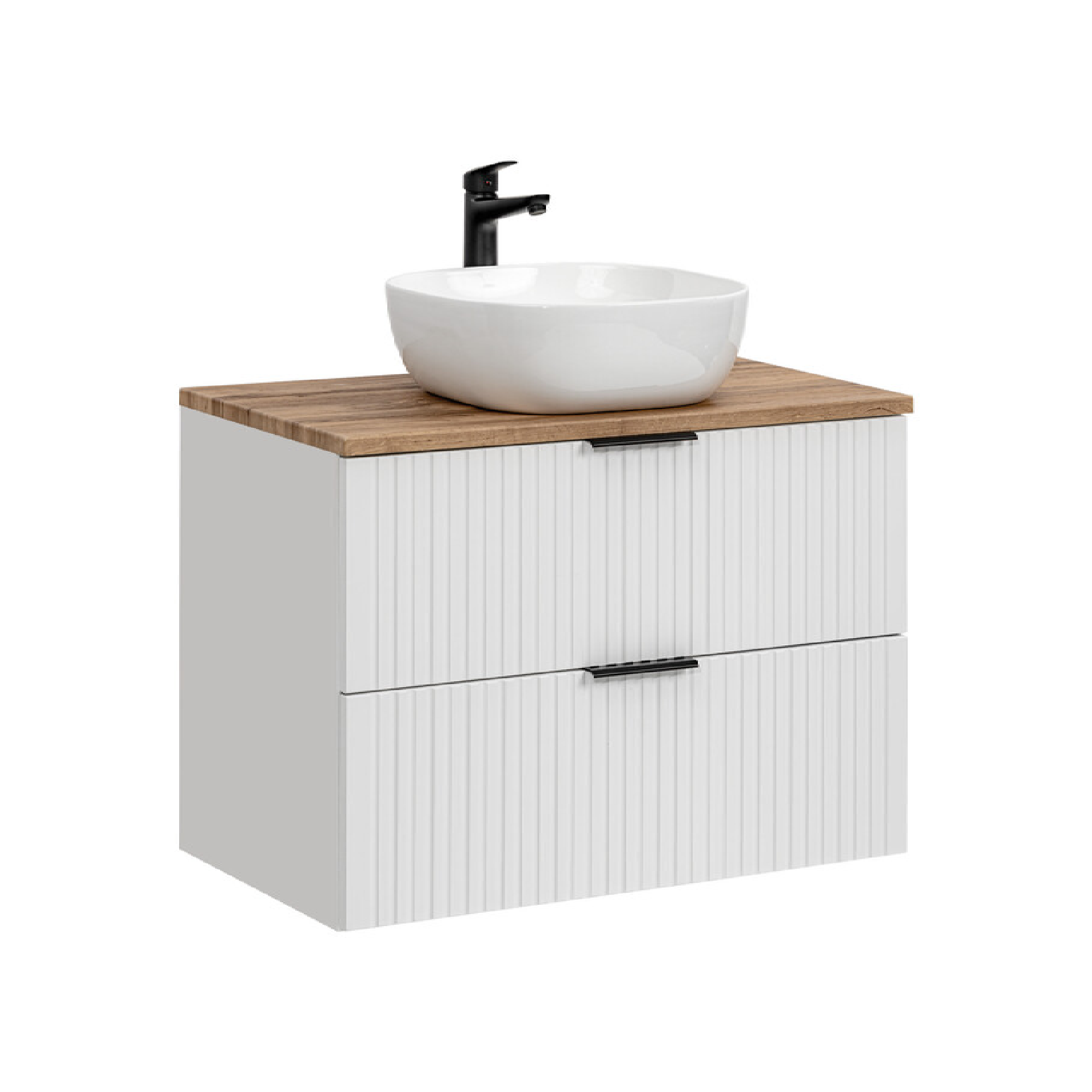 Zestaw z szafką i umywalką ADEL WHITE 80 cm