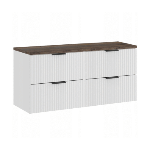 Zestaw z szafkami i blatem ADEL WHITE 120 cm - Meble łazienkowe COMAD