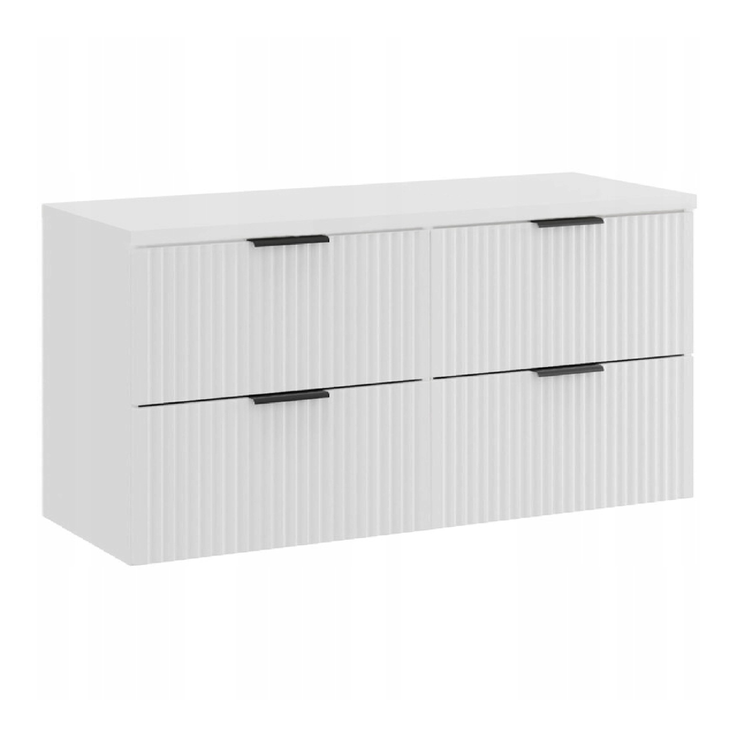 Zestaw z szafkami i blatem ADEL WHITE 120 cm