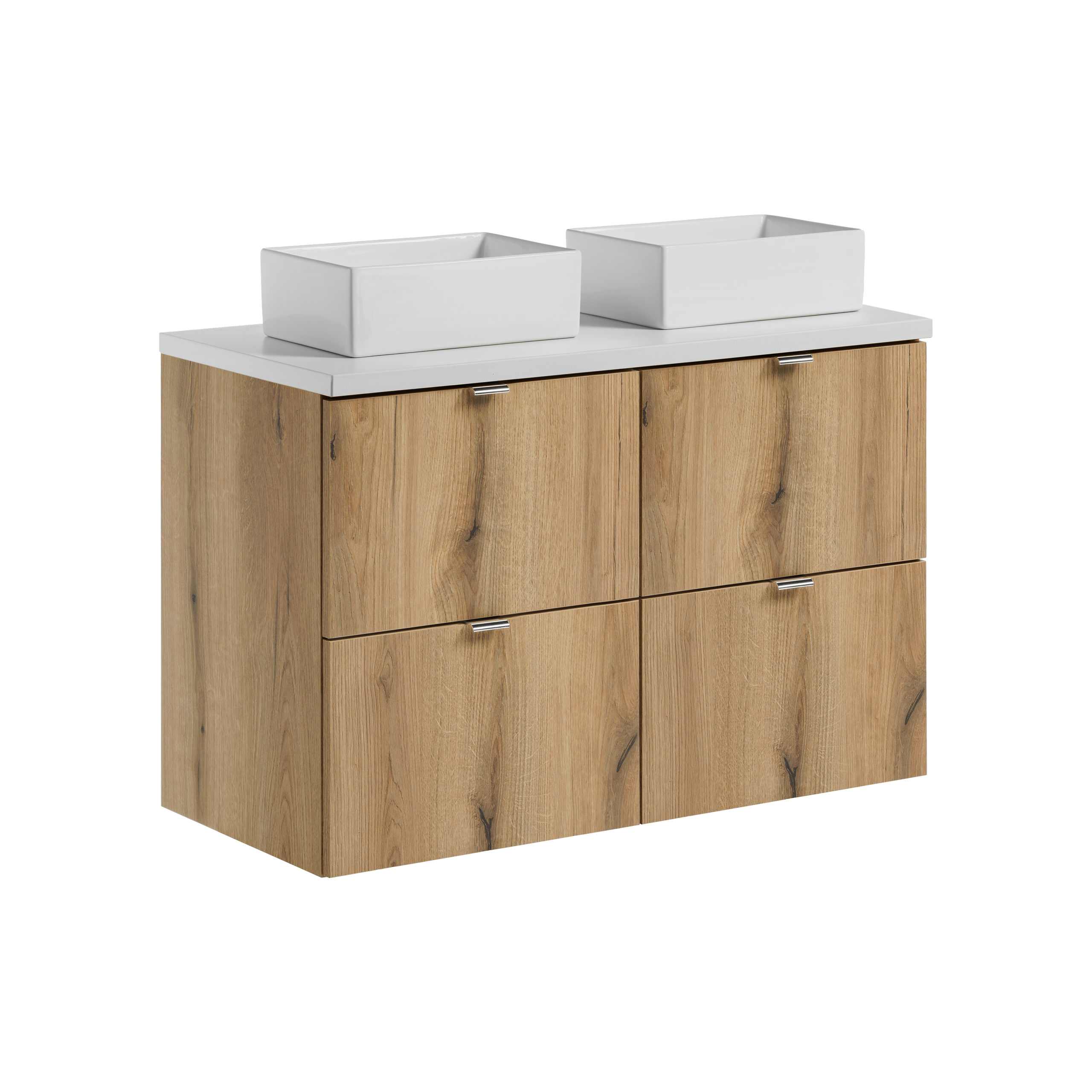 Zestaw z umywalką i blatem NOVA OAK 100 cm