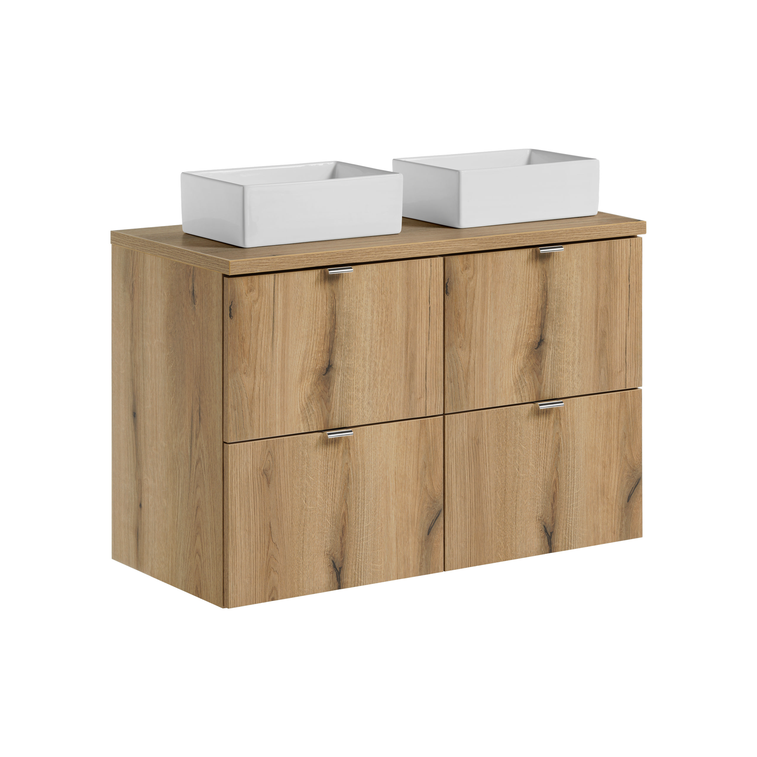 Zestaw z umywalką i blatem NOVA OAK 100 cm