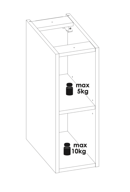 Szafka pod blat 20 cm NOVA OAK 81-20-39 DĄB COAST EVOKE - Meble łazienkowe COMAD