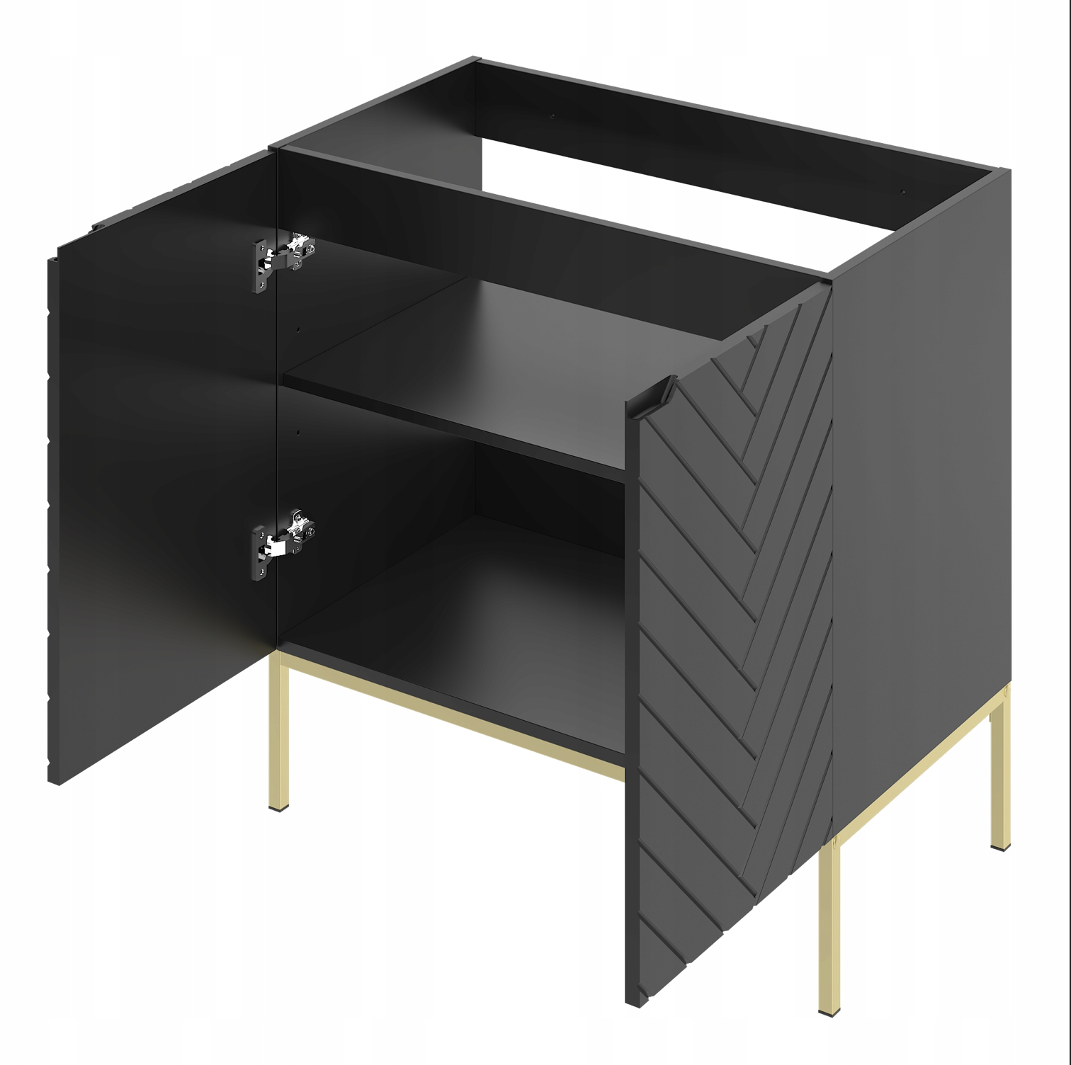 Szafka pod umywalkę ASPEN 80 cm złote nóżki