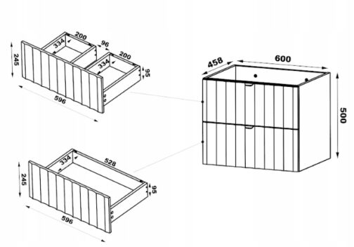 szafka pod umywalkę ARCOS-06-BM 60 cm - Meble łazienkowe MEGSTYL