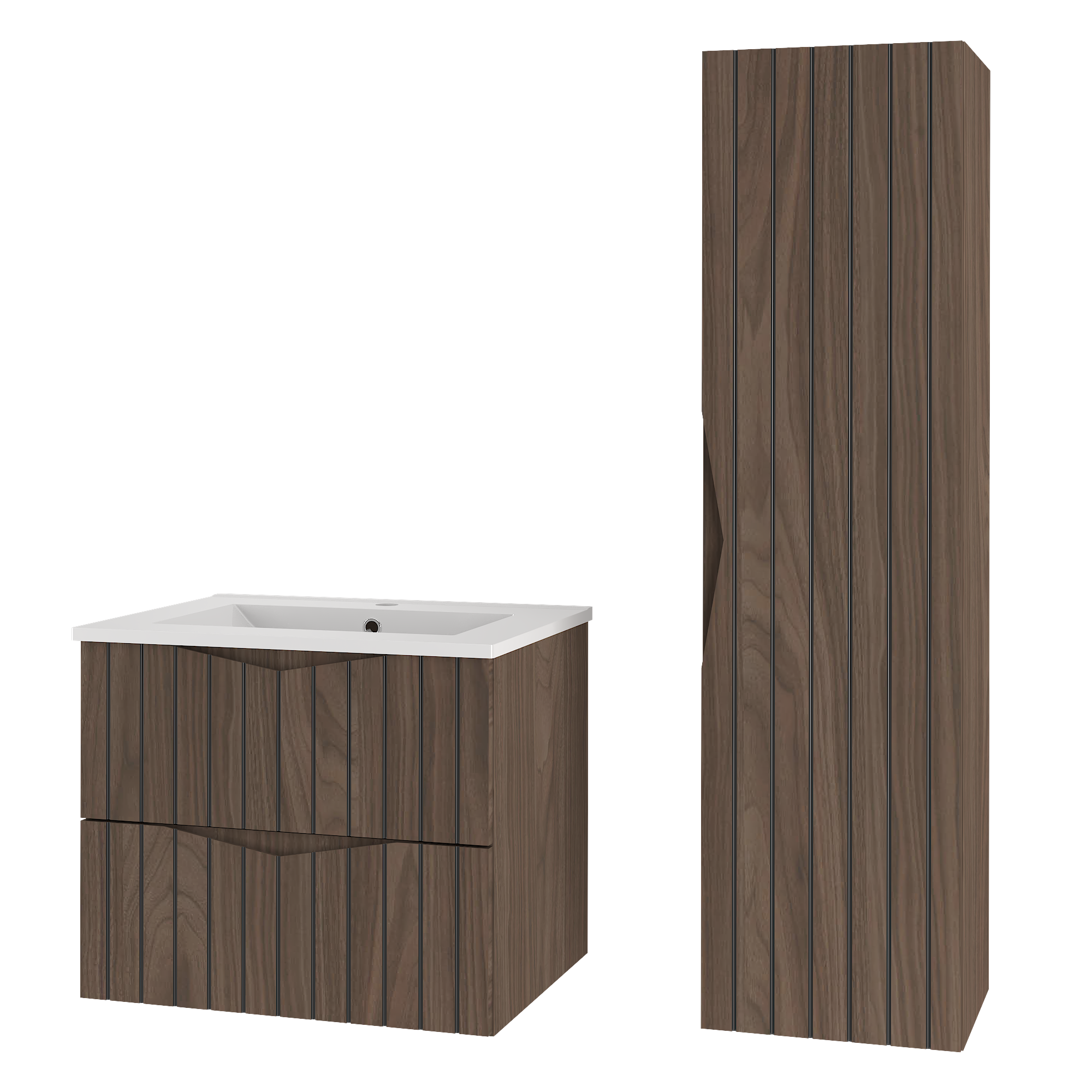 Szafka z umywalką i słupek STELLA 95 cm - Meble łazienkowe COMAD