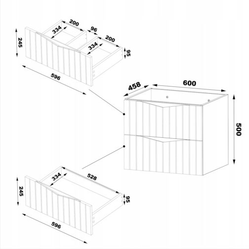 Szafka pod umywalkę STELLA 60 cm - Meble łazienkowe COMAD