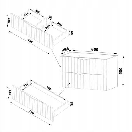 Szafka pod umywalkę STELLA 80 cm - Meble łazienkowe COMAD
