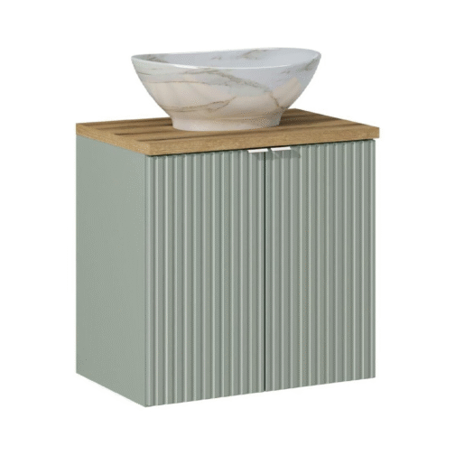 Szafka z blatem i umywalką LINE REED GREEN 60 cm - Meble łazienkowe COMAD