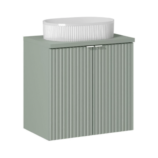 Szafka z blatem i umywalką LINE REED GREEN 60 cm - Meble łazienkowe COMAD