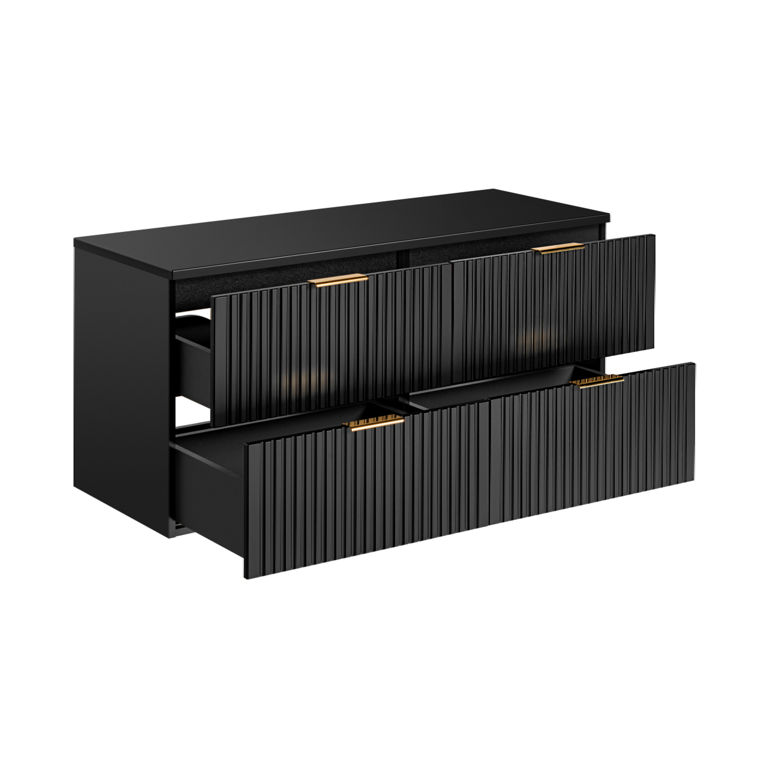 Zestaw mebli z blatem ADEL BLACK 120 cm