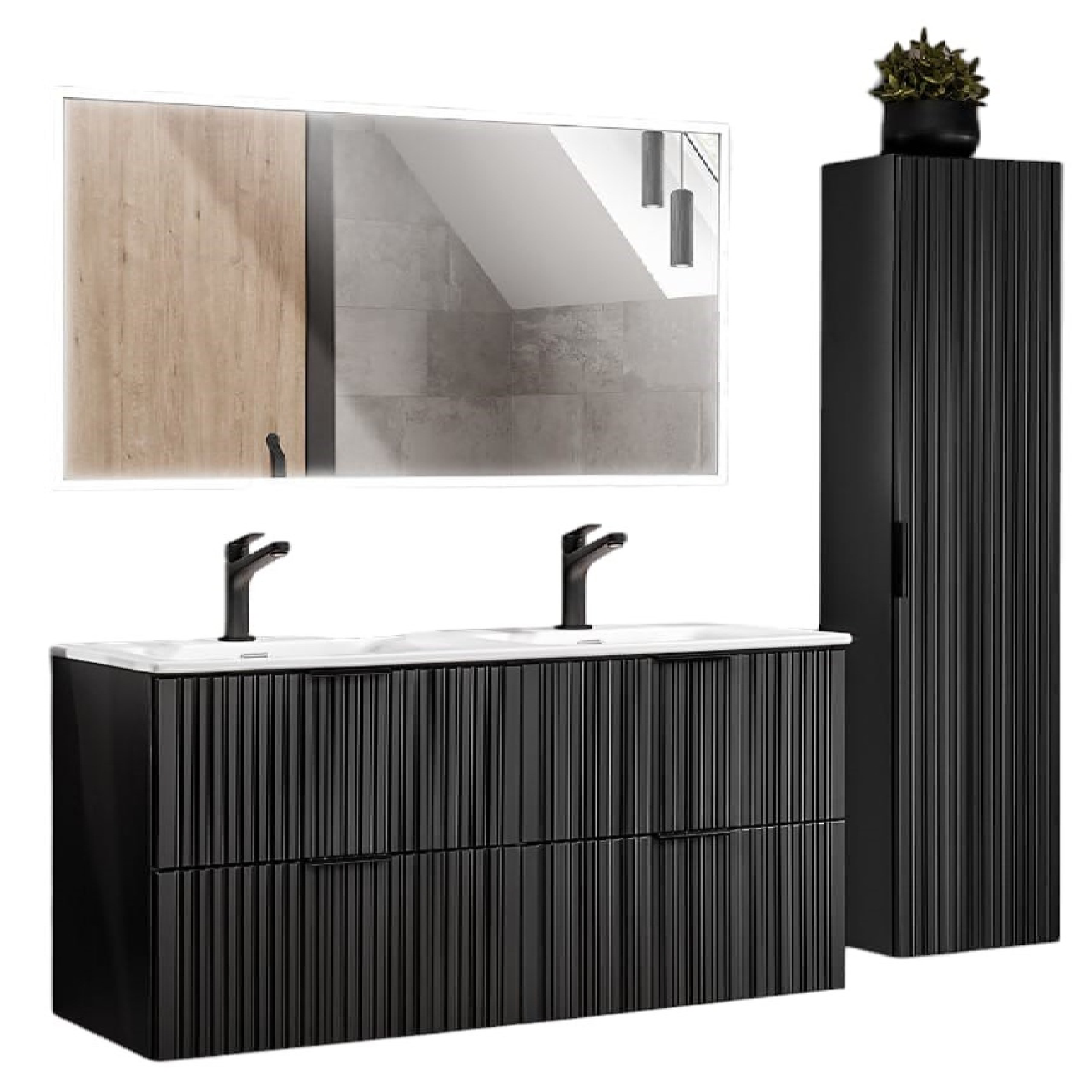 Zestaw mebli ADEL BLACK 120 cm
