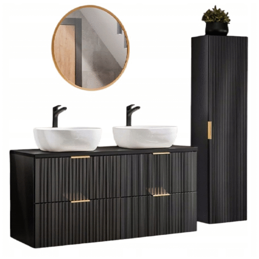 Zestaw mebli ADEL BLACK 120 cm - Meble łazienkowe COMAD