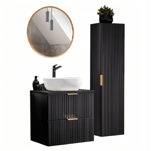 Zestaw mebli ADEL BLACK 60 cm - Meble łazienkowe COMAD