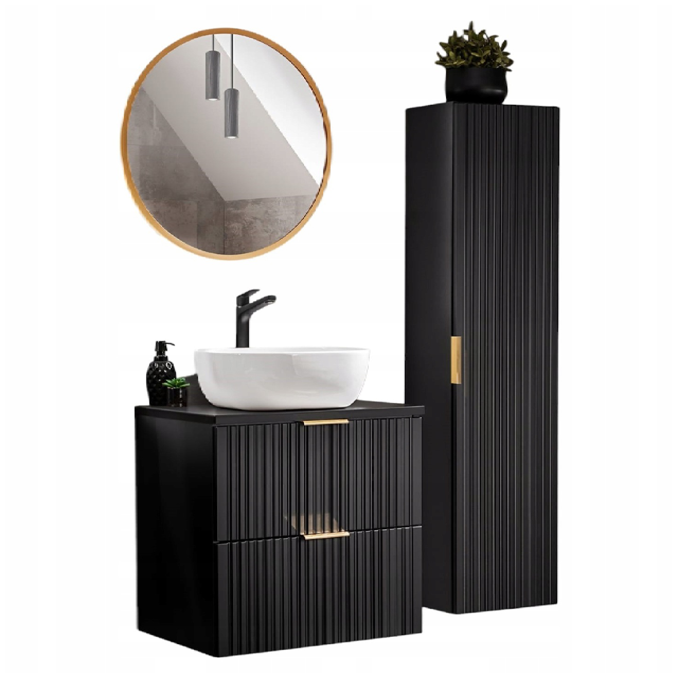 Zestaw mebli ADEL BLACK 60 cm