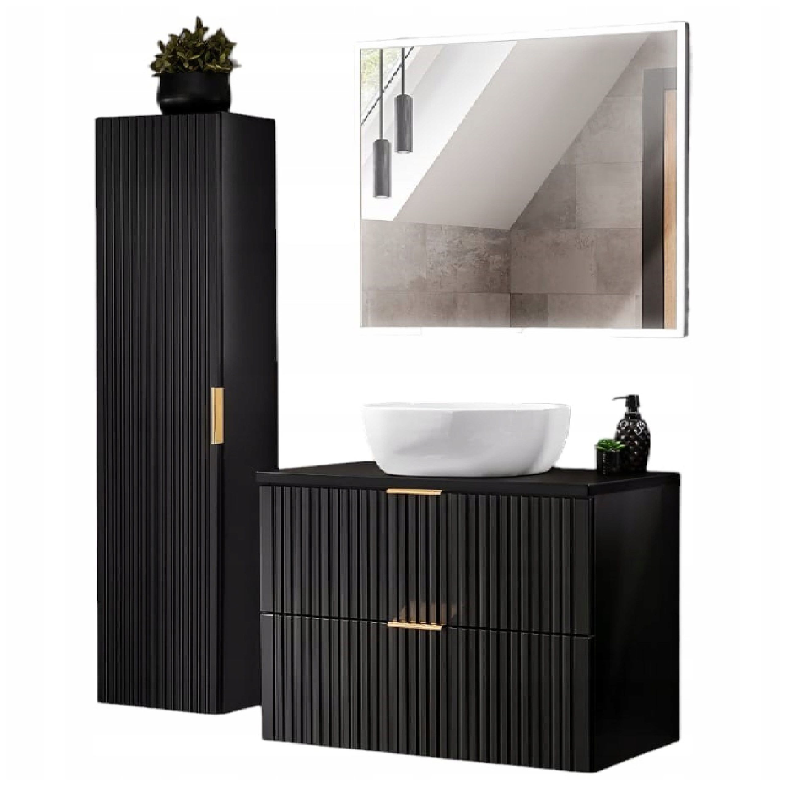 Zestaw mebli ADEL BLACK 80 cm