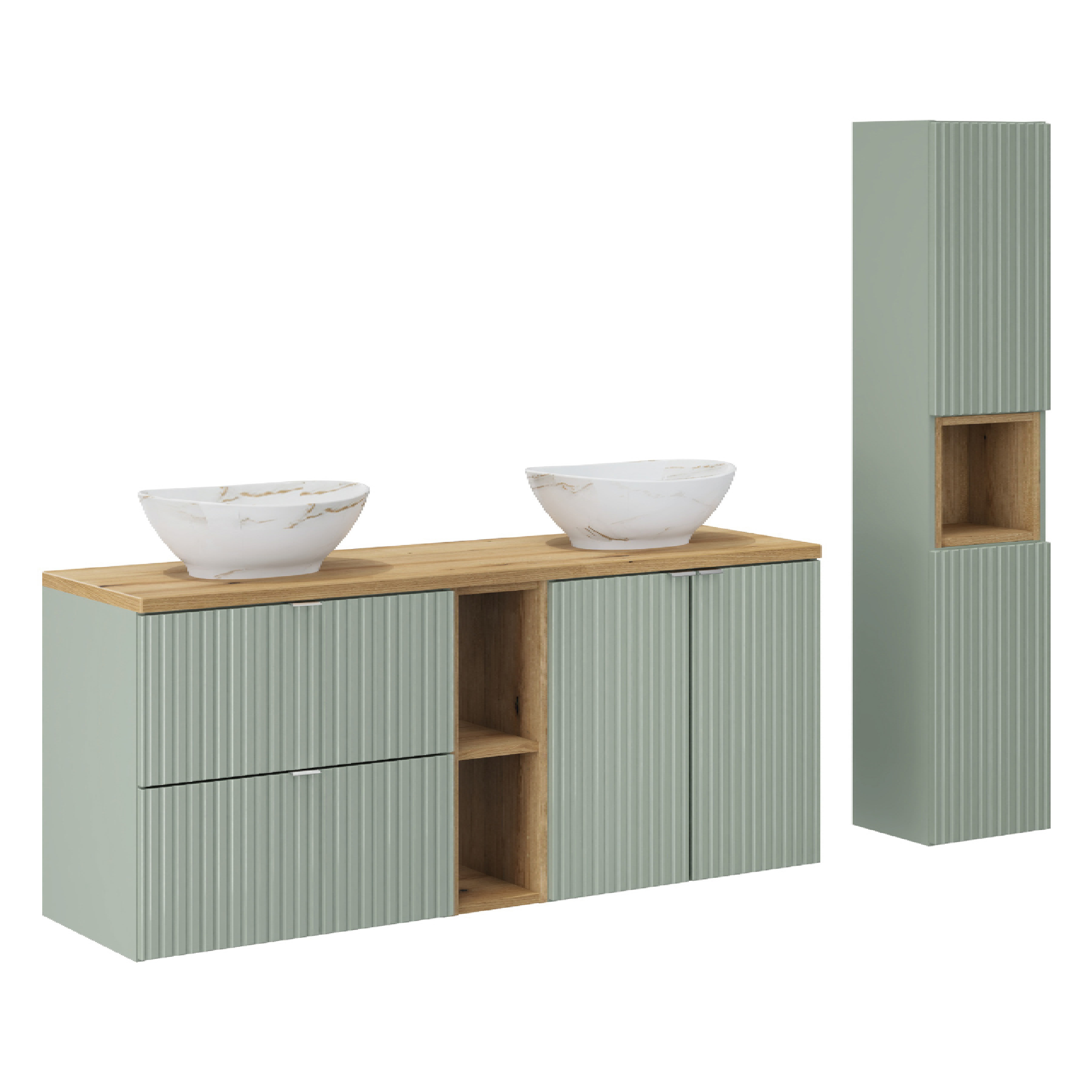 Zestaw mebli LINE REED GREEN 140 cm