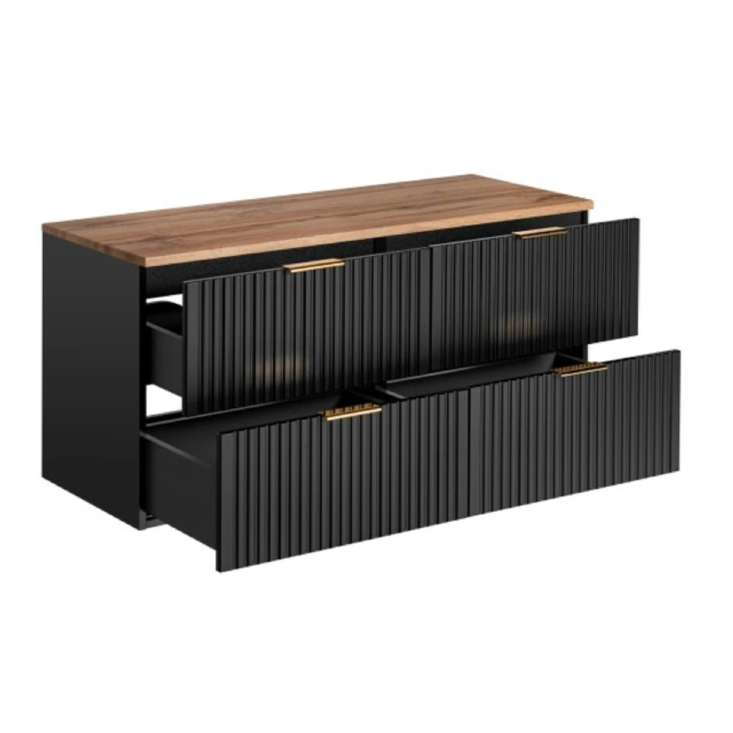 Zestaw mebli z blatem ADEL BLACK 120 cm
