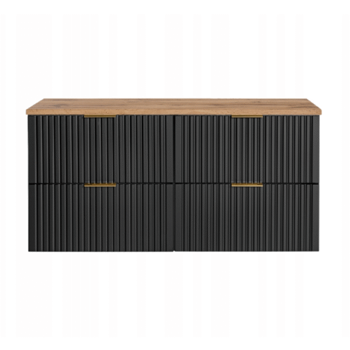 Zestaw mebli z blatem ADEL BLACK 120 cm - Meble łazienkowe COMAD
