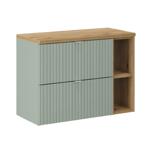Zestaw z blatem i szafką LINE REED GREEN 80 cm - Meble łazienkowe COMAD