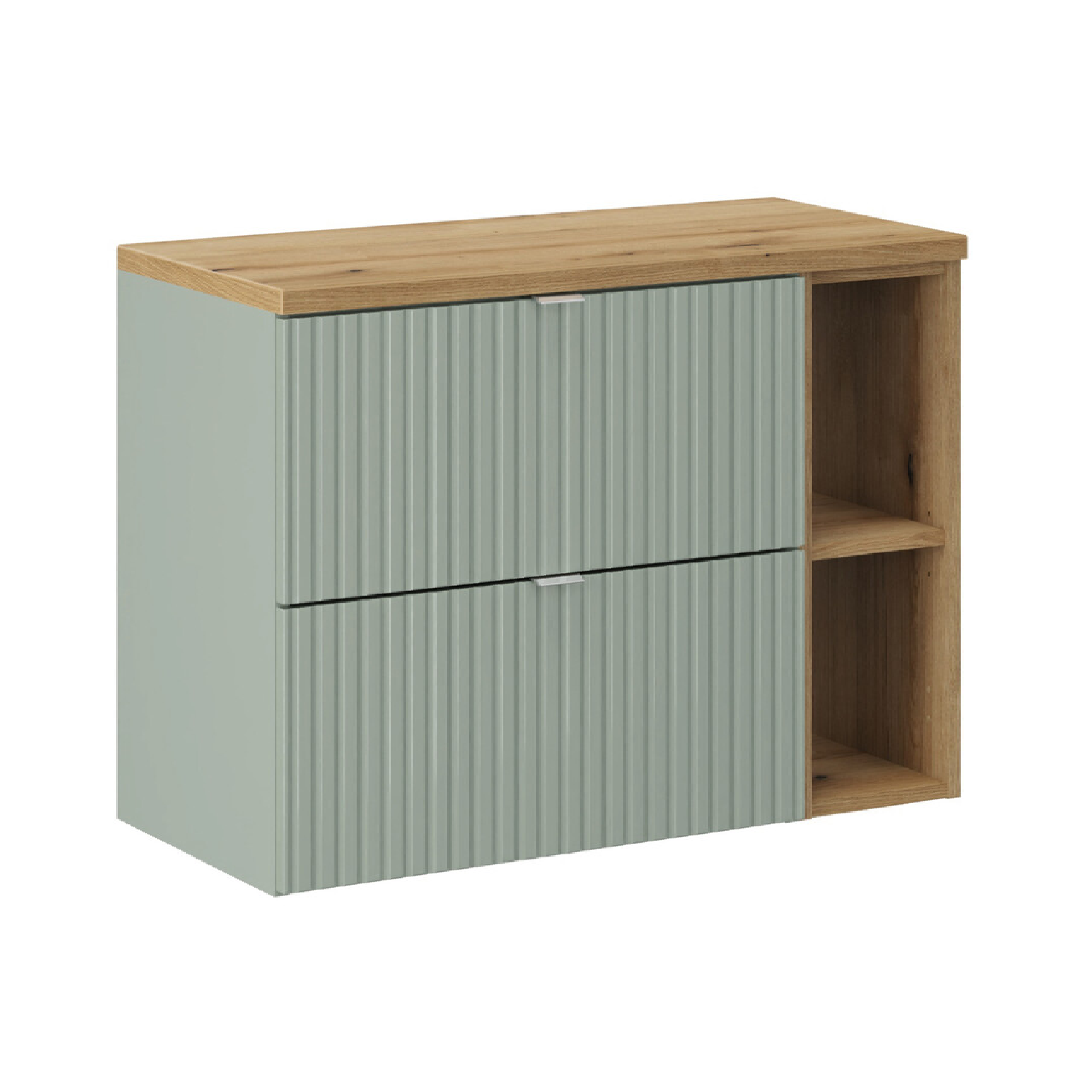 Zestaw z blatem i szafką LINE REED GREEN 80 cm
