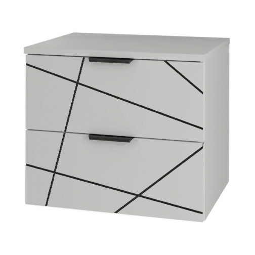 Szafka WOOD z blatem 60 cm BIAŁY MAT - Meble łazienkowe MEGSTYL