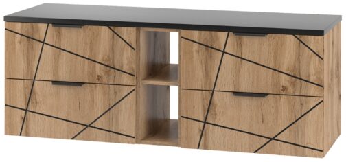 Szafka WOOD z regałem 140 cm DĄB WOTAN - Meble łazienkowe MEGSTYL
