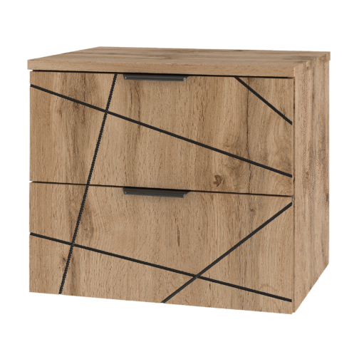 Szafka łazienkowa z blatem WOOD-02 - meble łazienkowe MEGSTYL
