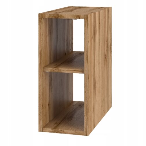 Szafka WOOD z blatem i regałem 80 cm DĄB WOTAN - Meble łazienkowe MEGSTYL
