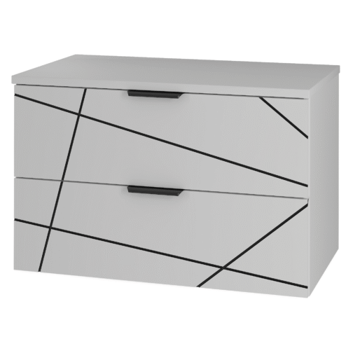 Szafka WOOD z blatem 80 cm BIAŁY MAT - Meble łazienkowe MEGSTYL