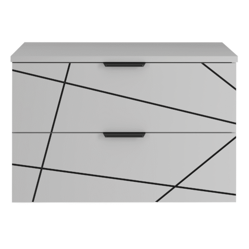 Szafka WOOD z blatem 80 cm BIAŁY MAT - Meble łazienkowe MEGSTYL