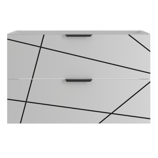 Szafka pod umywalkę WOOD 80 cm BIAŁY MAT - Meble łazienkowe MEGSTYL