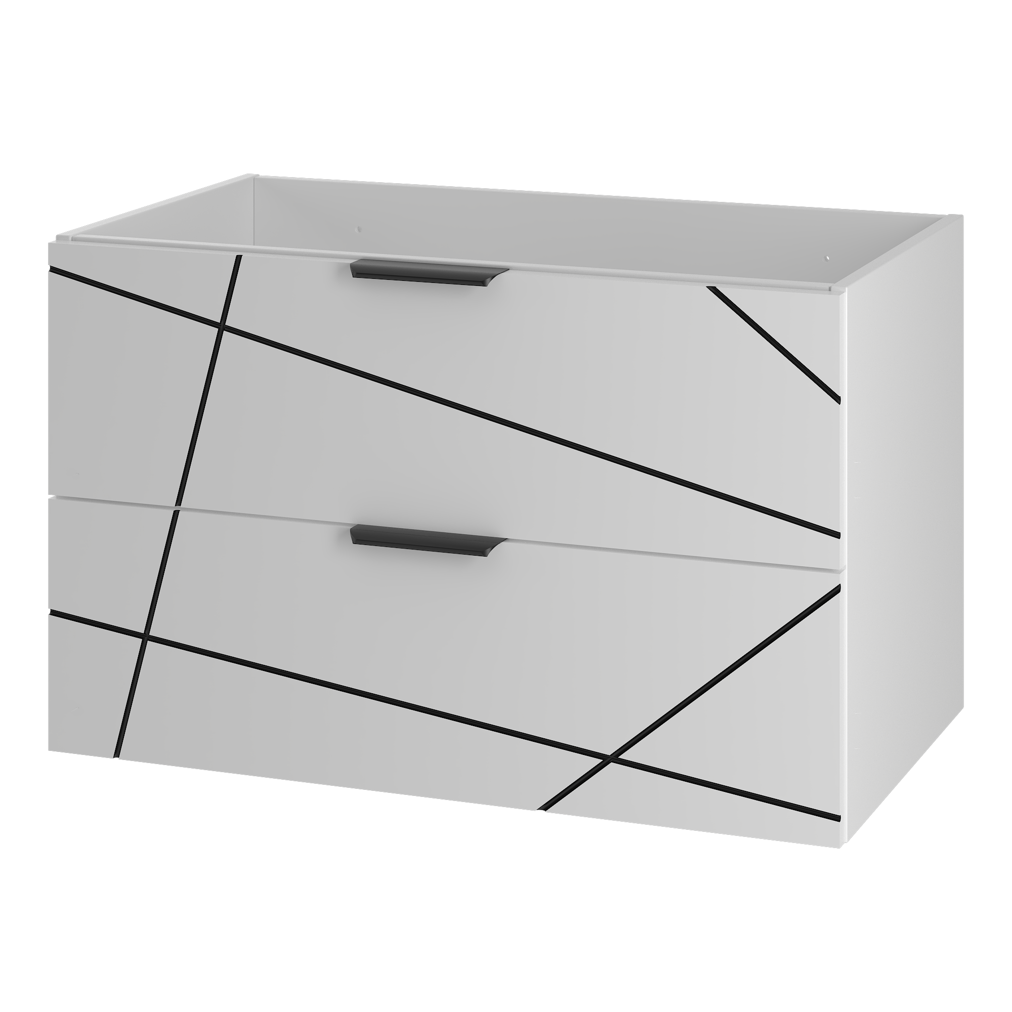 Szafka pod umywalkę WOOD 80 cm BIAŁY MAT
