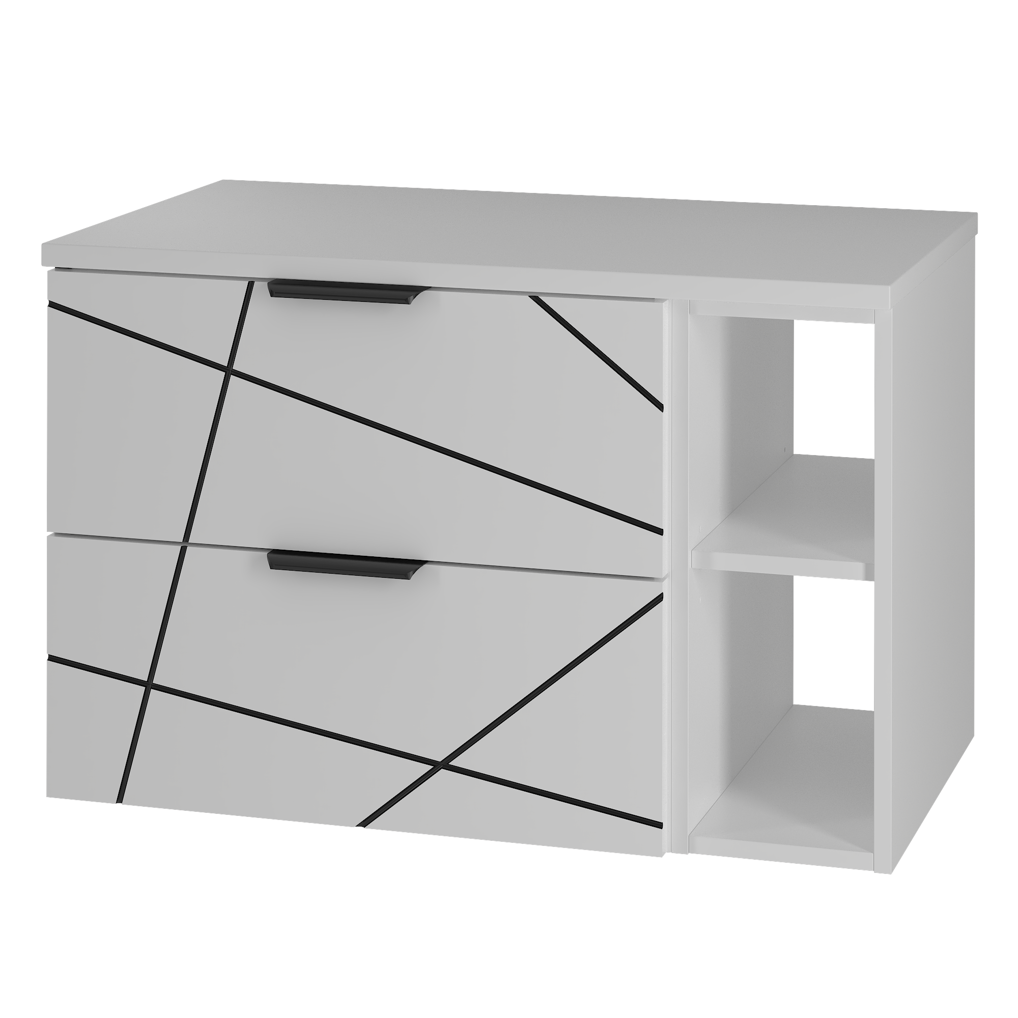 Szafka WOOD z blatem regałem 80 cm BIAŁY MAT