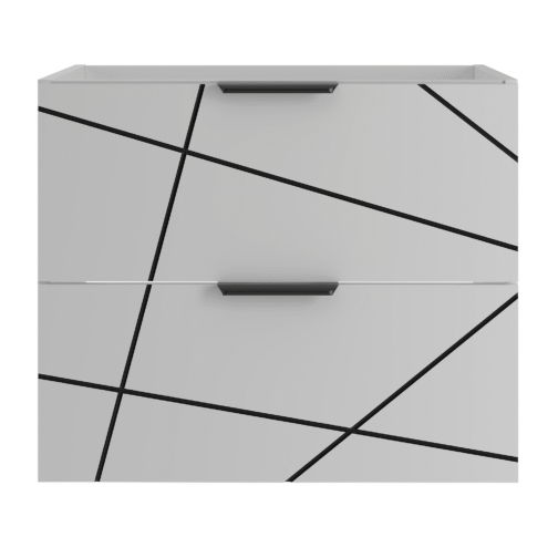 Szafka pod umywalkę WOOD 60 cm BIAŁY MAT - Meble łazienkowe MEGSTYL
