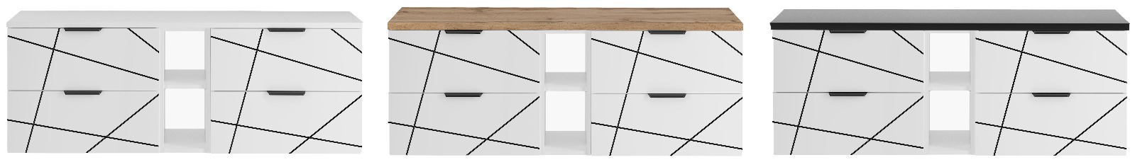 Szafka WOOD z regałem 140 cm BIAŁY MAT - Meble łazienkowe MEGSTYL